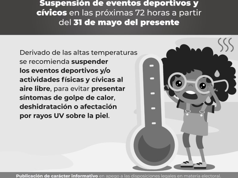 Recomiendan suspender actividades al aire libre por Ola de Calor en Poza Rica