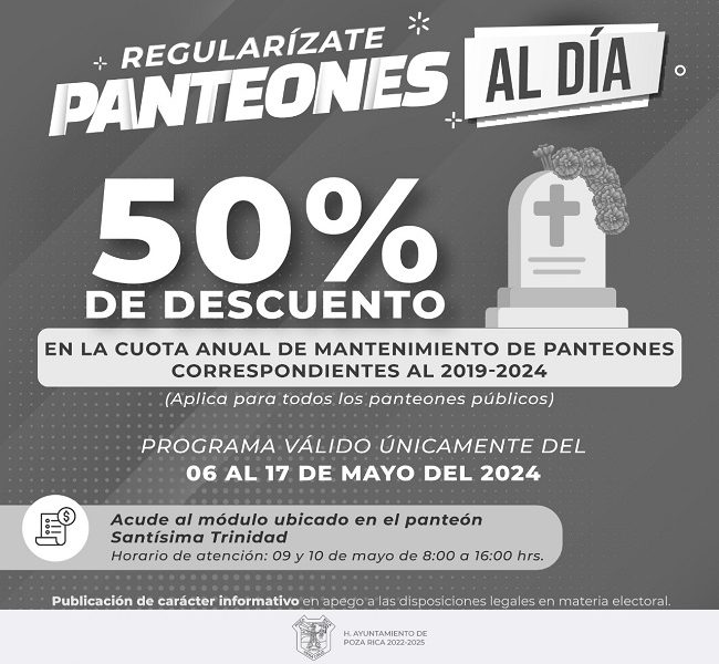 Preparan operativos en panteones por Día de la Madre