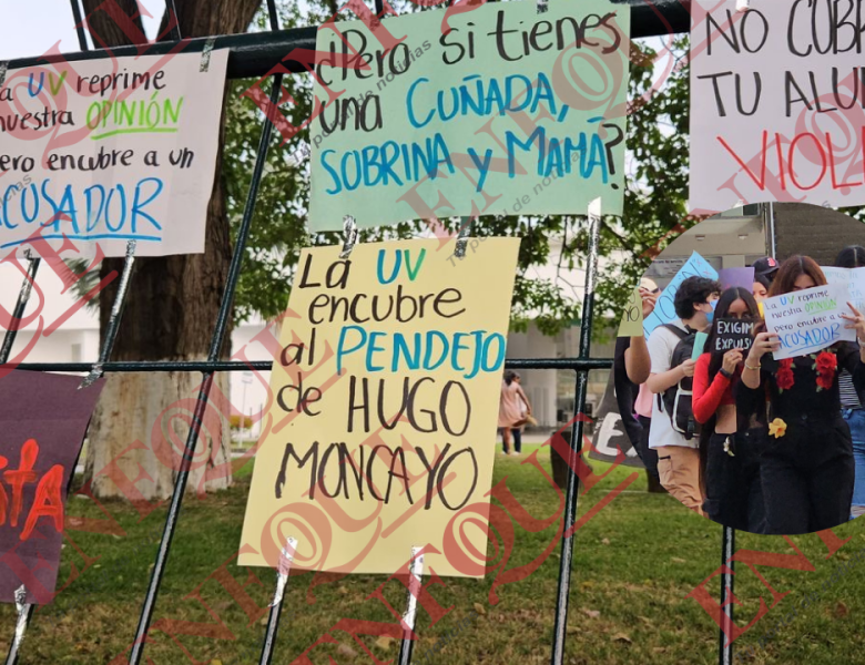 Protestan para exigir expulsión de alumno de la UV señalado de agresor sexual