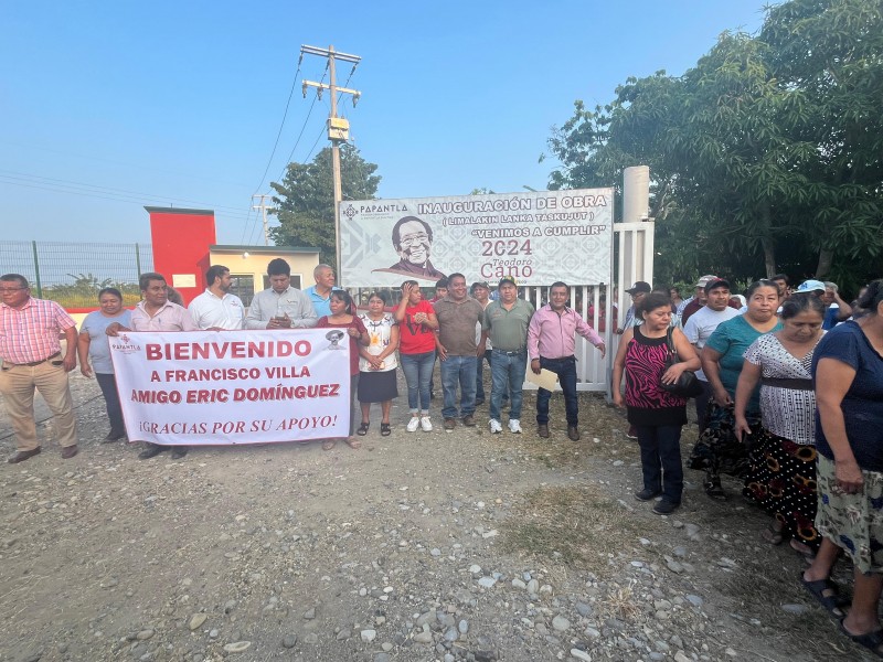 Eric Domínguez entrega planta de tratamiento de aguas residuales en Francisco Villa