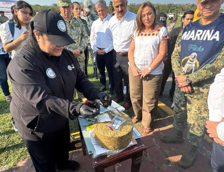 Incinera FGR 578 kilogramos de droga asegurada en Veracruz