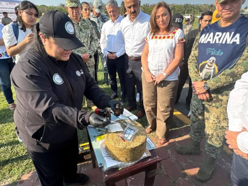 Incinera FGR 578 kilogramos de droga asegurada en Veracruz