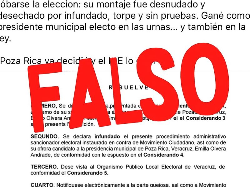 Falso triunfo de Emilio Olvera: será el Tribunal Electoral de Veracruz quien emita la resolución definitiva