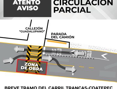 Por obra en Las Trancas, habrá cierre parcial vial
