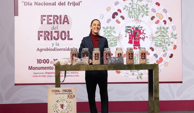 Claudia Sheinbaum presenta Frijoles Bienestar e invita a la Feria del Frijol