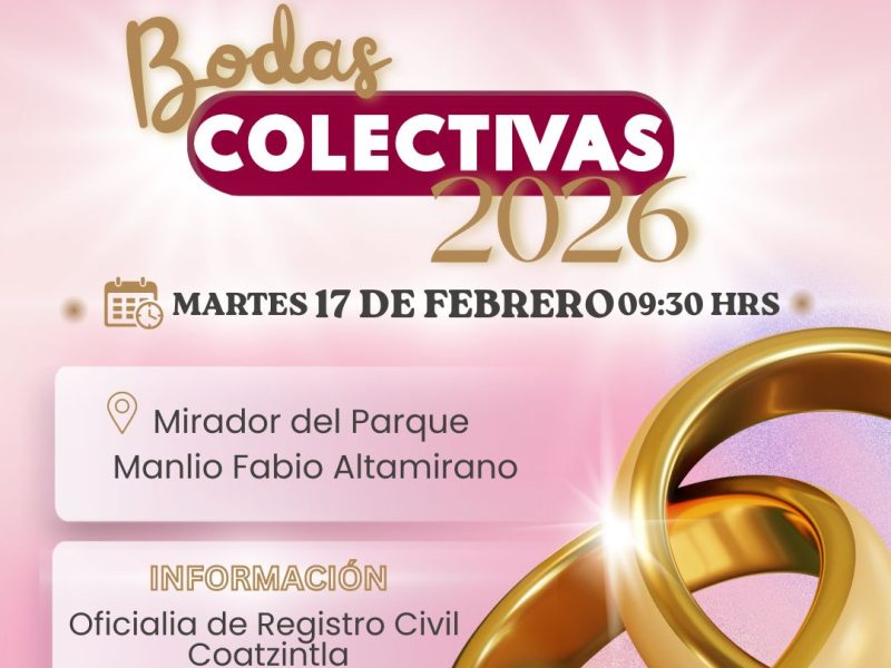 DIF Coatzintla invita a las Bodas Colectivas 2026