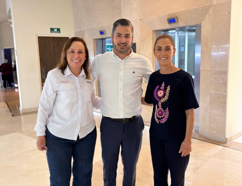 Daniel Cortina recibe a la presidenta Claudia Sheinbaum y a la gobernadora Rocío Nahle en Tuxpan
