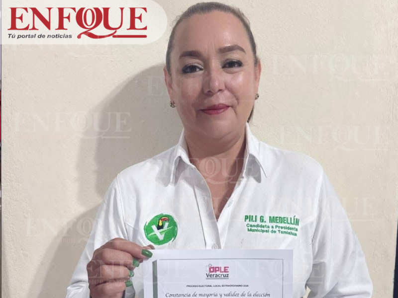 OPLE entrega constancia de mayoría a Pilar González Medellín en Tamiahua